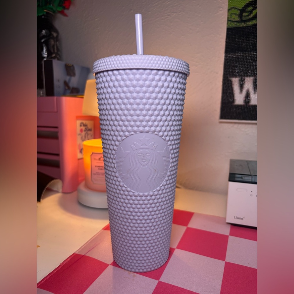 💜 Starbucks Matte Lilac / Lavender Soft Touch Studded Tumbler – Venti (24 oz)